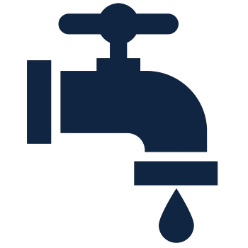 dark blue water plumbing icon